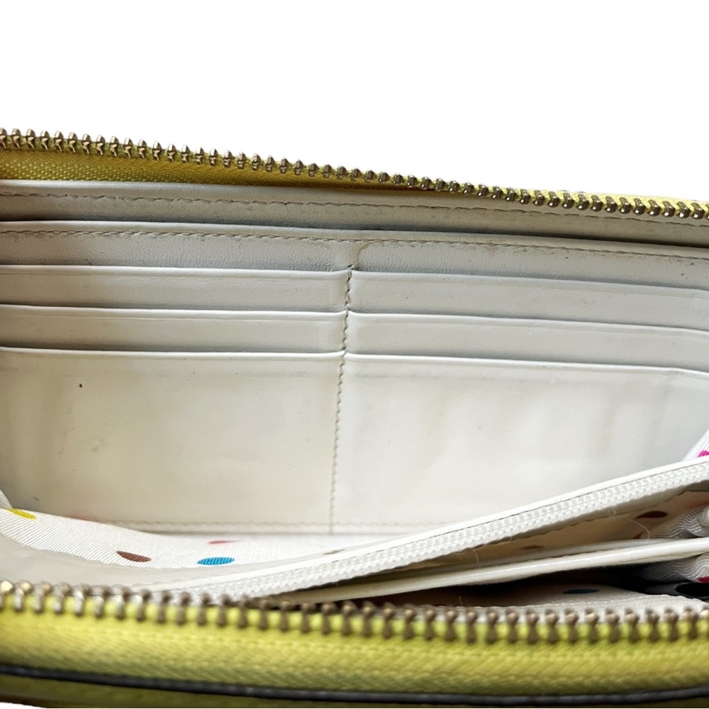 Kate Spade New York large Continental Wallet in Lemon Yellow - Picture 7 of 8